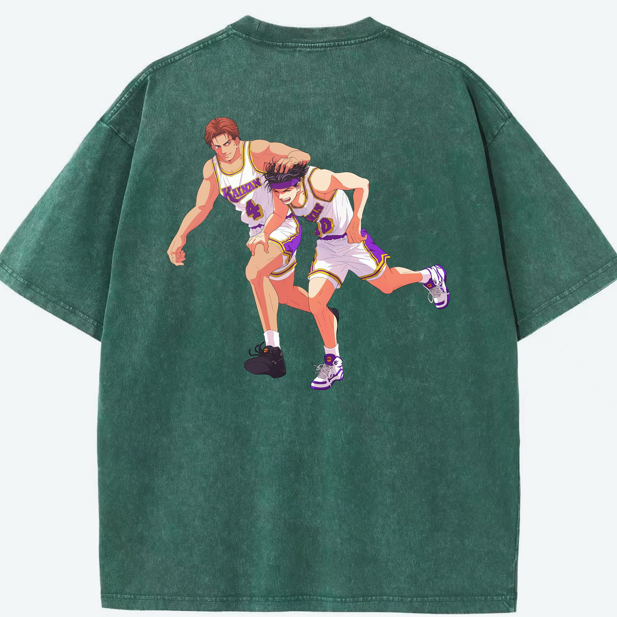 （画像用） SLAM DUNK／スラムダンク 綿100% ヴィンテージ風 半袖Tシャツ（背面プリント）